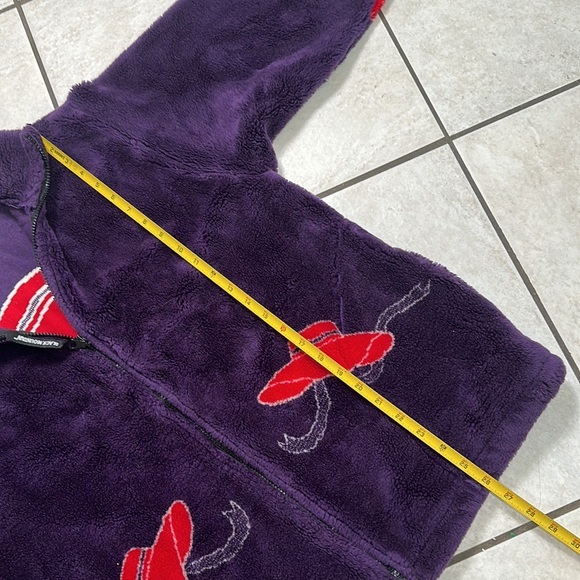 Black Mountain Outdoor Heavy Fleece Jacket Vintage‎ Purple Chic Red Hat Society - Picture 9 of 9